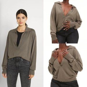 Good American v neck sweater - size 3/4